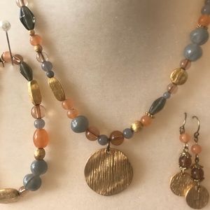 Beautiful set  necklace earrings and bracelet